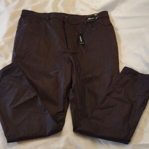 NWT Express Women's Dark Purple/Brown Skinny Super High Rise Pants - Size 14R